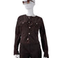 Dunkelbraune Cord-Jacke