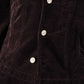 Dunkelbraune Cord-Jacke