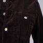 Dunkelbraune Cord-Jacke