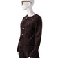 Dunkelbraune Cord-Jacke