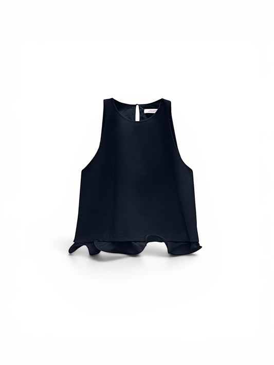Nachtblaues Top mit Volant von Dorothee Schumacher