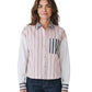 Roséfarbene Hemdbluse im Streifenmix von Essentiel Antwerp