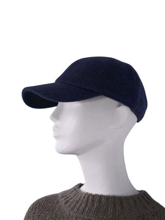 Dunkelblaues Kaschmir-Basecap von Henry Christ
