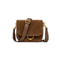 Cognacfarbene Velours-Tasche