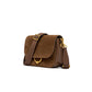 Cognacfarbene Velours-Tasche