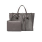 Graue Velours-Tasche