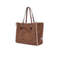 Cognacfarbene Velours-Tasche