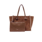 Cognacfarbene Velours-Tasche