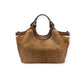 Creme/Haselnussfarbene Fell-Tasche