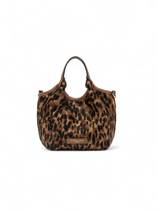 Kleine Leoprint-Fell-Tasche von Gianni Chiarini
