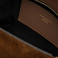 Cognacfarbene Velour-Tasche
