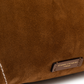 Cognacfarbene Velour-Tasche