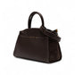 Dunkelbraune Tasche mit Velour-Details