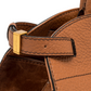 Cognacfarbene Tasche mit Velour-Details