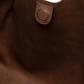 Cognacfarbene Velour-Tasche