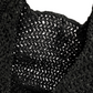 Schwarze, runde Bast-Tasche