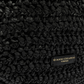Schwarze, runde Bast-Tasche