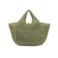 Olivefarbene Bast-Tasche