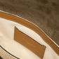 Cognac/Sandfarbene, kleine Tasche mit Bast