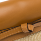 Cognac/Sandfarbene, kleine Tasche mit Bast