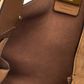 Cognacfarbene, große Velour-Tasche