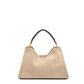 Sandfarbene Velour-Tasche
