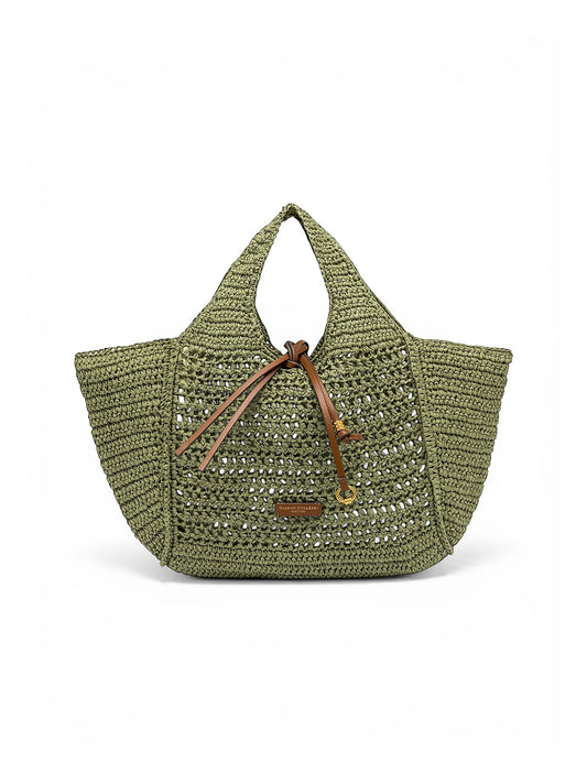 Olivfarbene Bast-Tasche von Gianni Chiarini