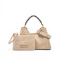 Sandfarbene Velour-Tasche