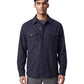 Dunkelblaues Overshirt aus Wolljersey von Harris Wharf London