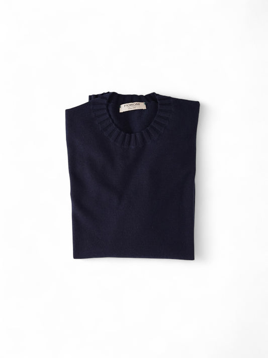 Dunkelblauer Kaschmir-Roundneck „Duvet“ von Fioroni