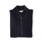 Dunkelblaue, gerippte Strickjacke