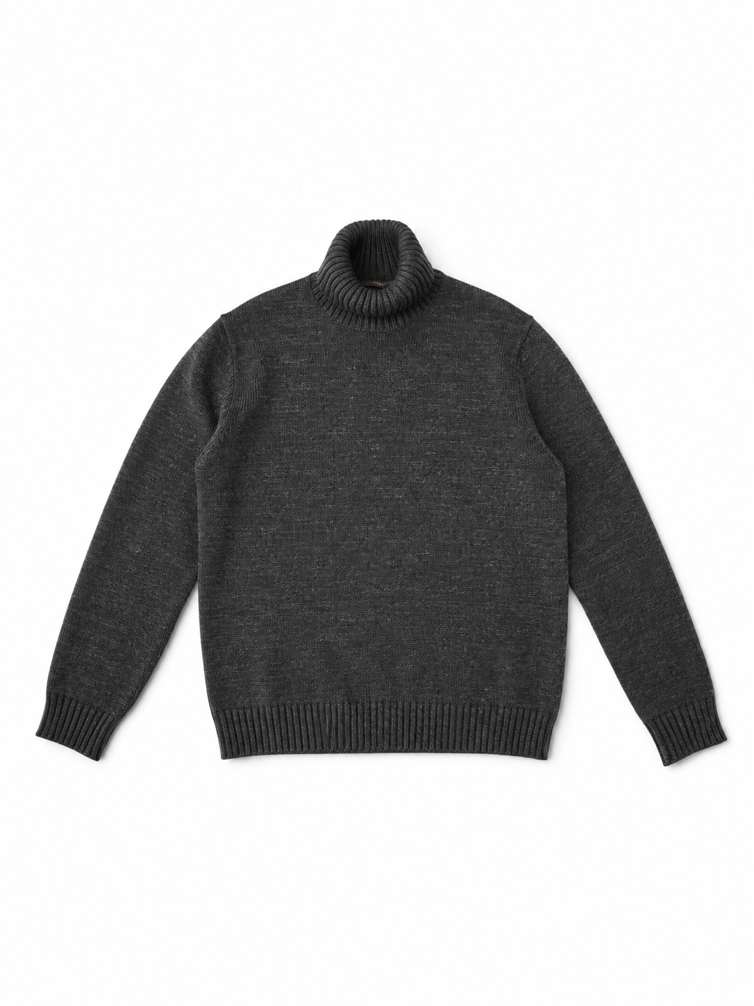 Anthrazitfarbener Rollkragenpullover von Slowear – Ansicht 4