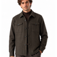 Dunkelbraunes Overshirt aus Wolljersey von Harris Wharf London