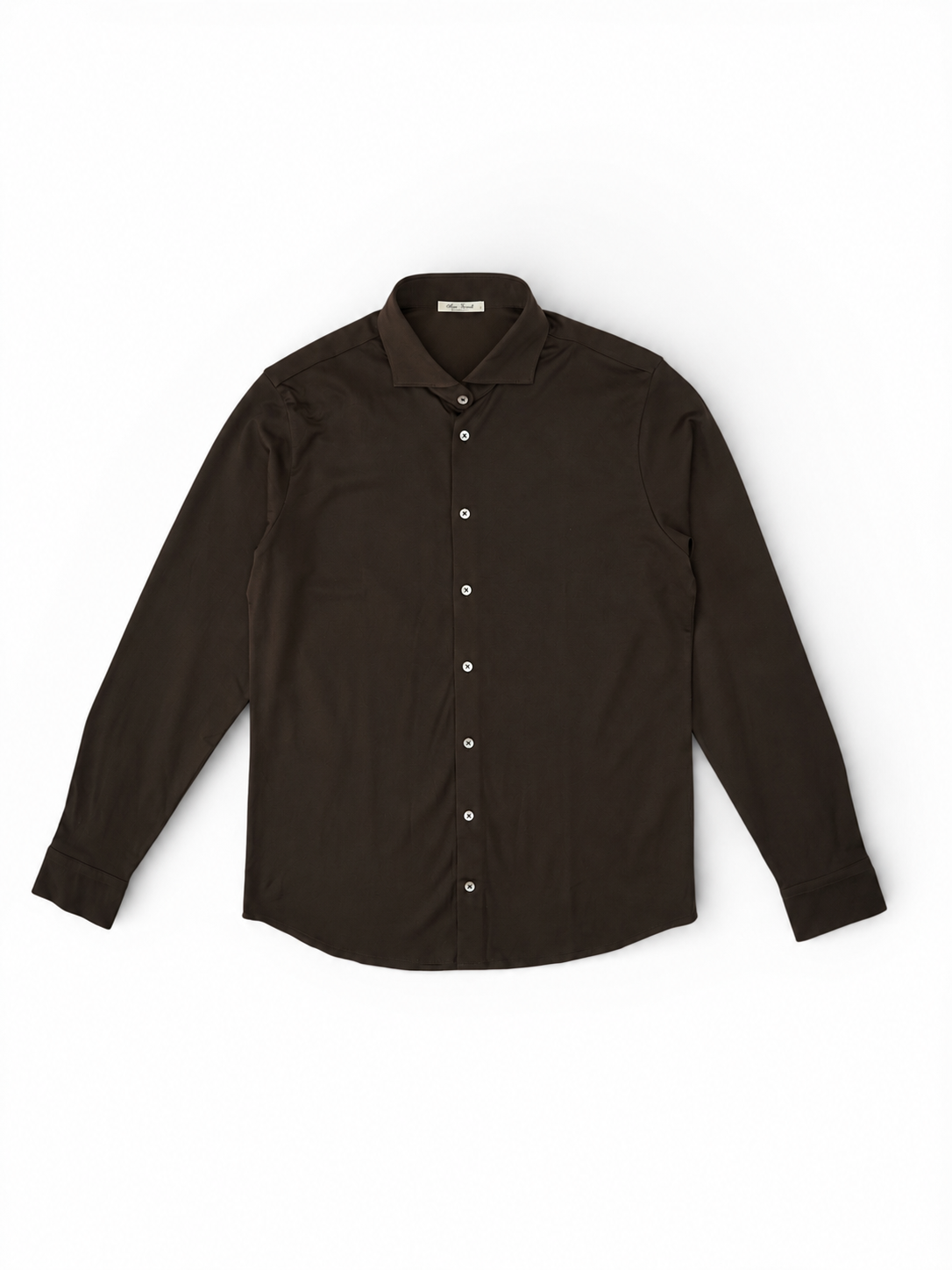 Schokobraunes Jersey-Hemd von Stefan Brandt