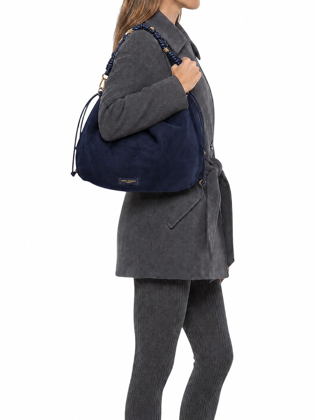 Dunkelblaue Velour-Tasche „Morgana“ von Gianni Chiarini – Ansicht 2