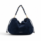 Dunkelblaue Velour-Tasche „Morgana“ von Gianni Chiarini