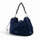 Dunkelblaue Velour-Tasche „Morgana“ von Gianni Chiarini – Ansicht 3