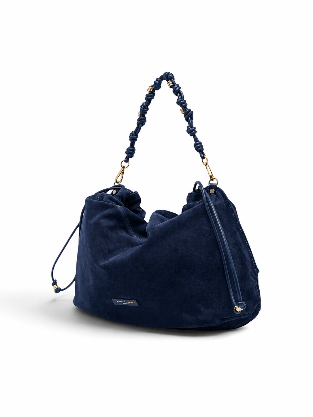 Dunkelblaue Velour-Tasche „Morgana“ von Gianni Chiarini – Ansicht 3