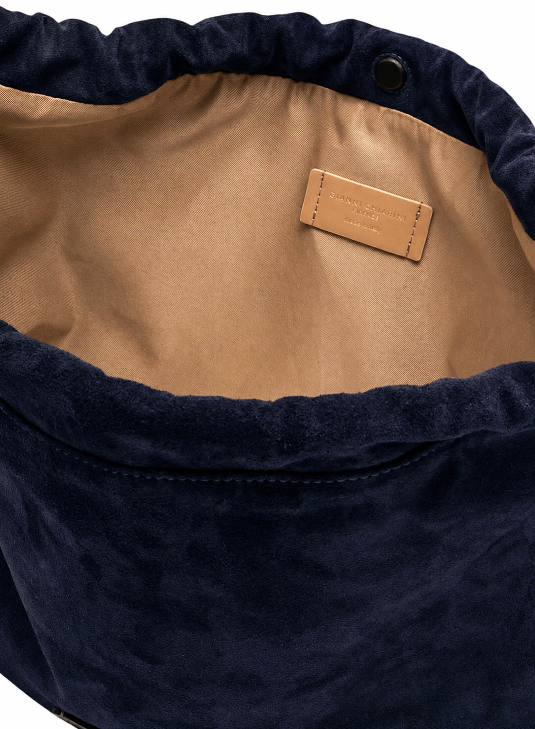 Dunkelblaue Velour-Tasche „Morgana“ von Gianni Chiarini – Ansicht 4