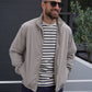 Sand-colored, lightweight blouson