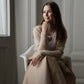 Camel-colored cashmere cardigan