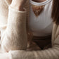 Camel-colored cashmere cardigan