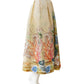 Sandfarbener, multicolor Leinen-Rock