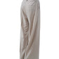Steinfarbene Hose mit Bundfalte
