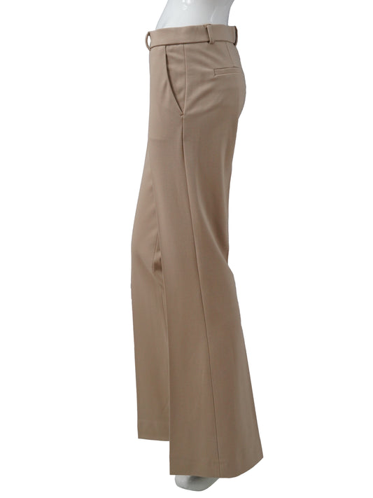 Sandfarbene, gerade geschnittene Jersey-Hose von Seductive – Ansicht 2