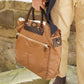 Cognacfarbene Business-Tasche aus Nylon