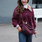 Bordeauxfarbene Velour-Tasche „Cleo“