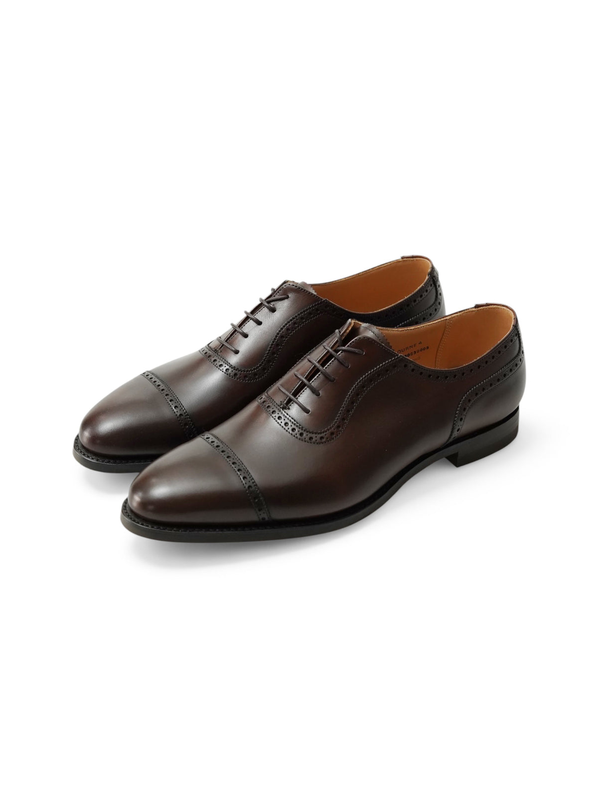 Dunkelbrauner Oxford Westbourne mit Lochverzierung von Crockett & Jones