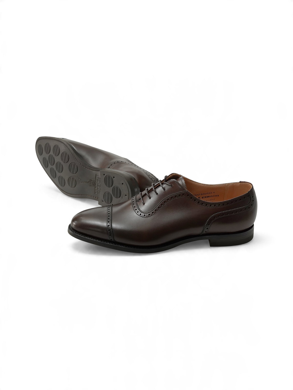 Dunkelbrauner Oxford Westbourne mit Lochverzierung von Crockett & Jones – Ansicht 2