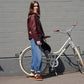 Bordeauxfarbene Fake-Fur Wendejacke